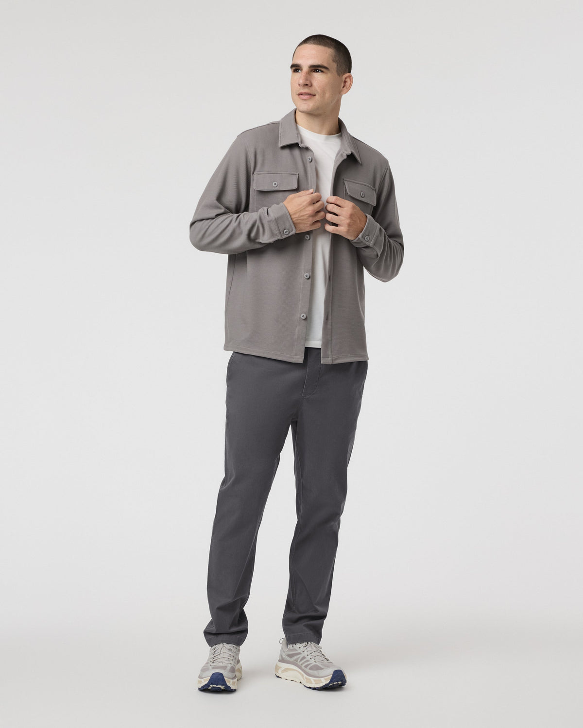 Fletcher Elastic Waist Pant Athletic Slim Fit 30 | Dark Pewter