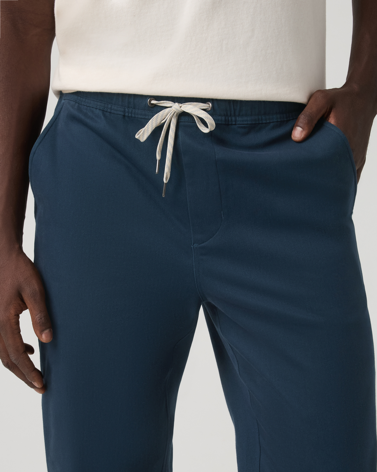 Fletcher Elastic Waist Pant Athletic Slim Fit 30 | Ocean Blue