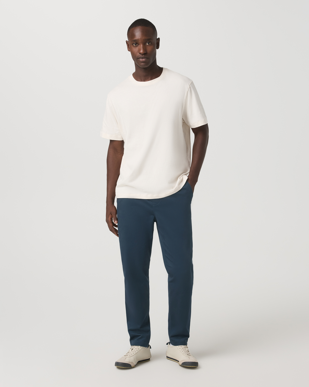 Fletcher Elastic Waist Pant Athletic Slim Fit 30 | Ocean Blue