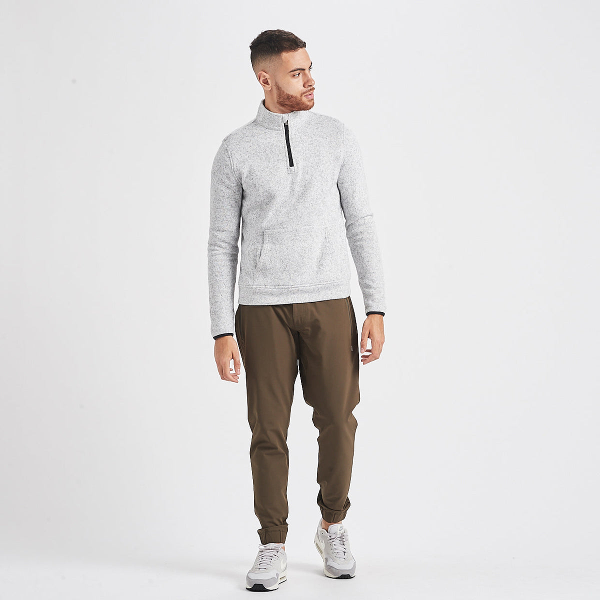 Durango Half Zip | Heather Grey