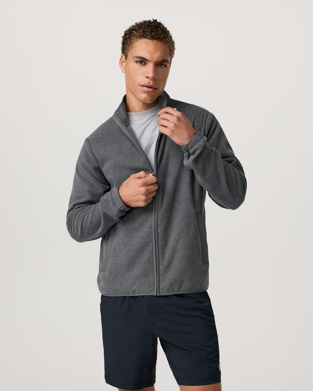 Aspen Full Zip Jacket | Heather Grey
