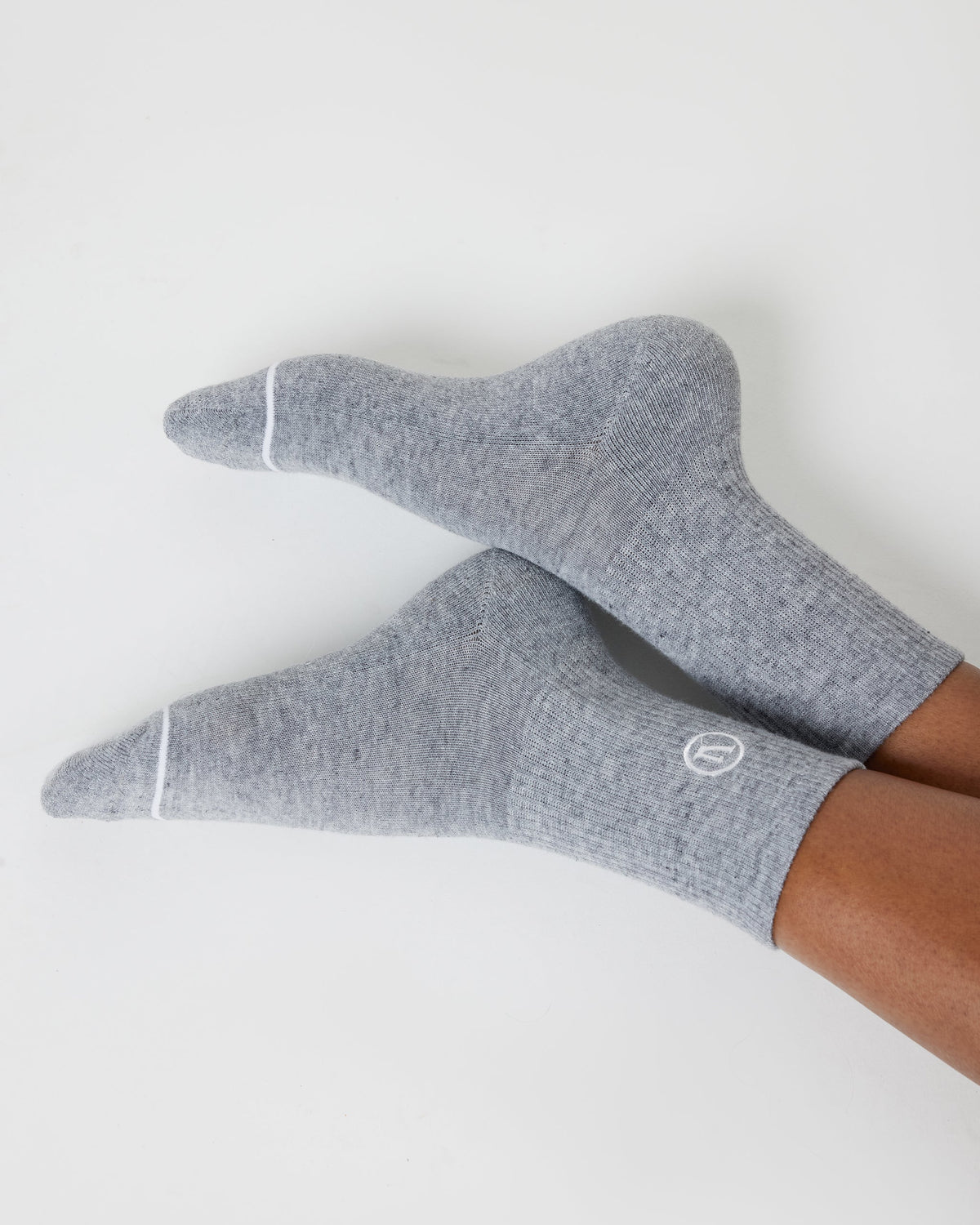 Half Crew Sock | Light Heather Grey - OLD