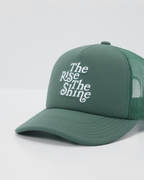 The Rise The Shine Trucker Hat | Agate Green