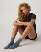 Quarter Crew V1 Sock | Slate Blue
