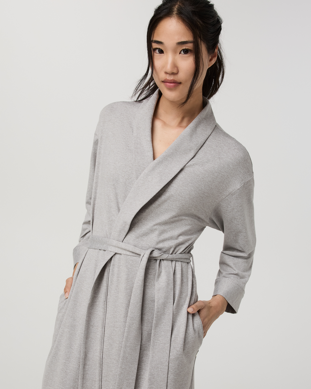 DreamKnit™ Robe | Pale Grey Heather