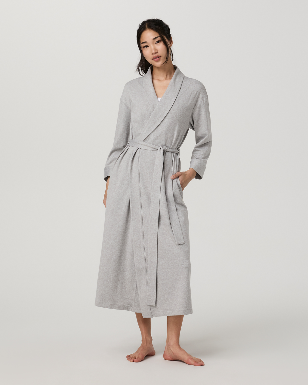 DreamKnit™ Robe | Pale Grey Heather