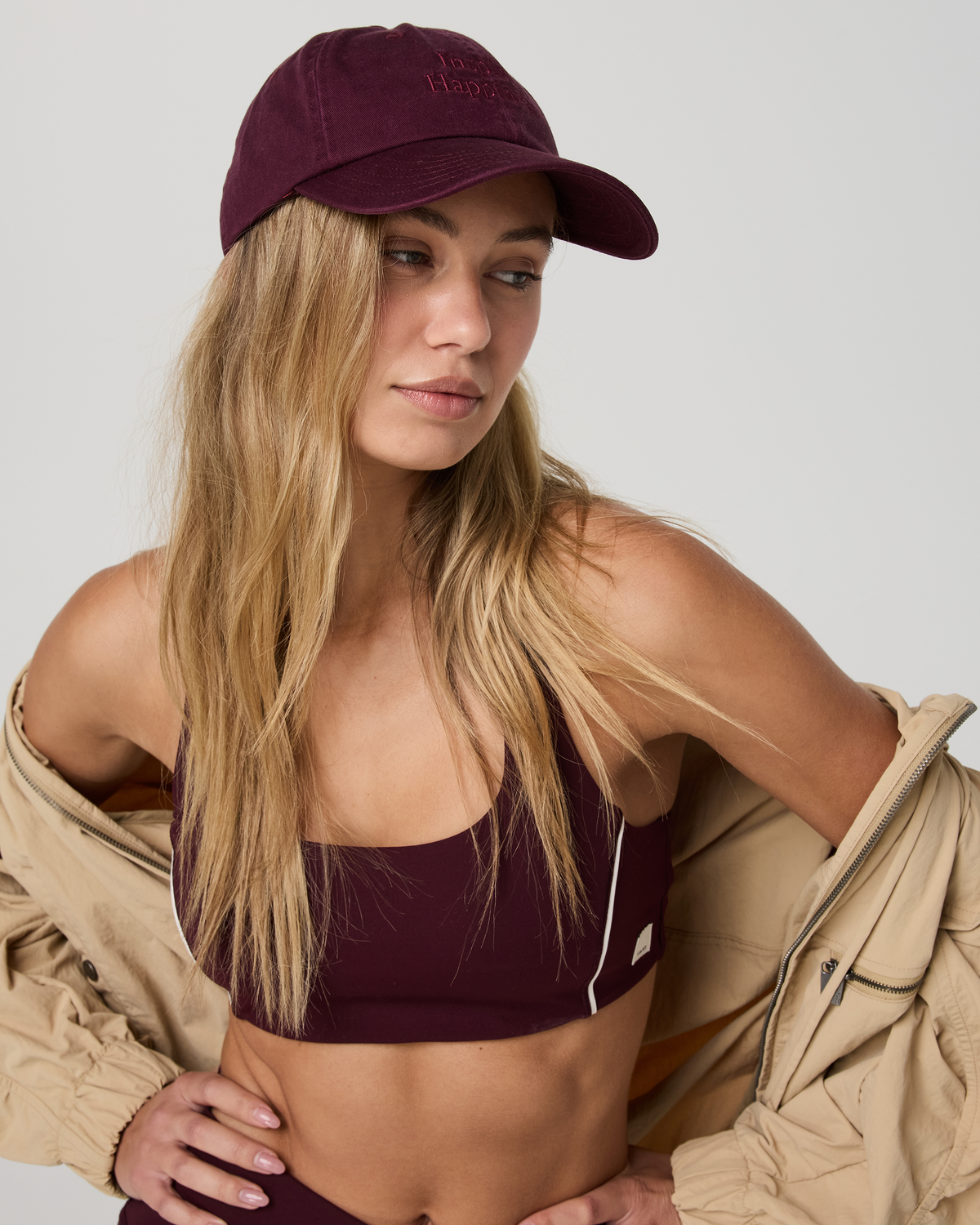 Inspire Happiness Dad Hat | Cerise