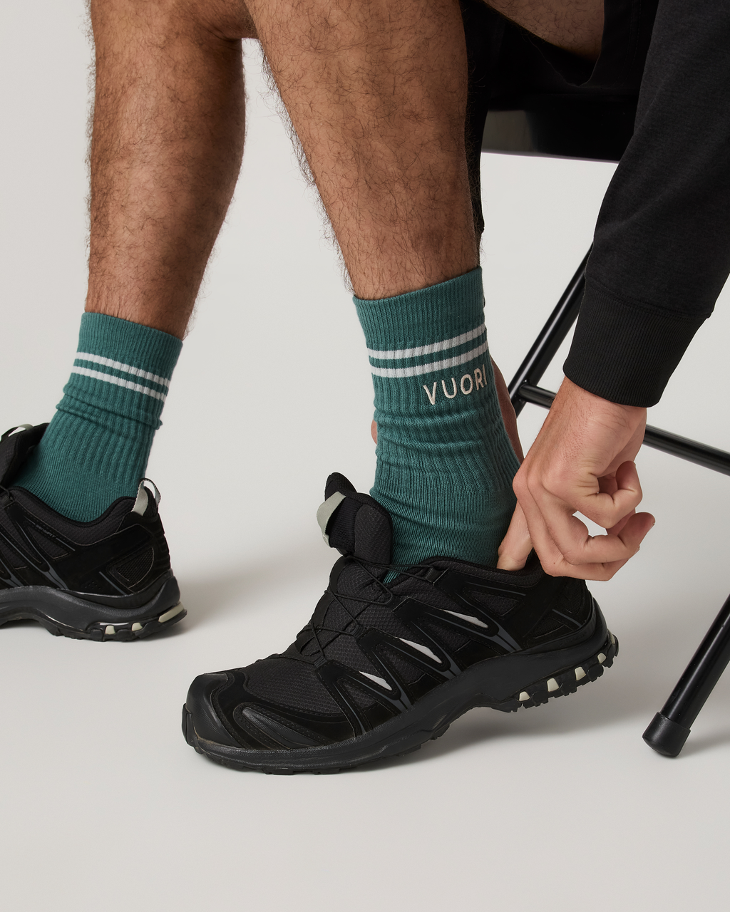 Vuori Crew Sock 2.0 | Dark Cyan