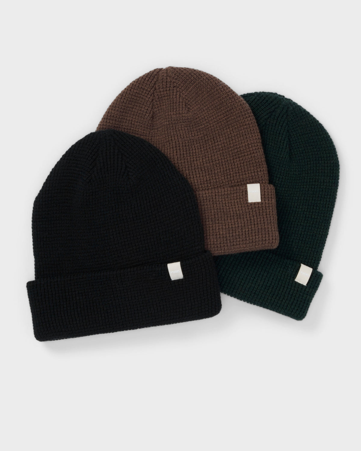 Alpine Waffle Beanie | Black