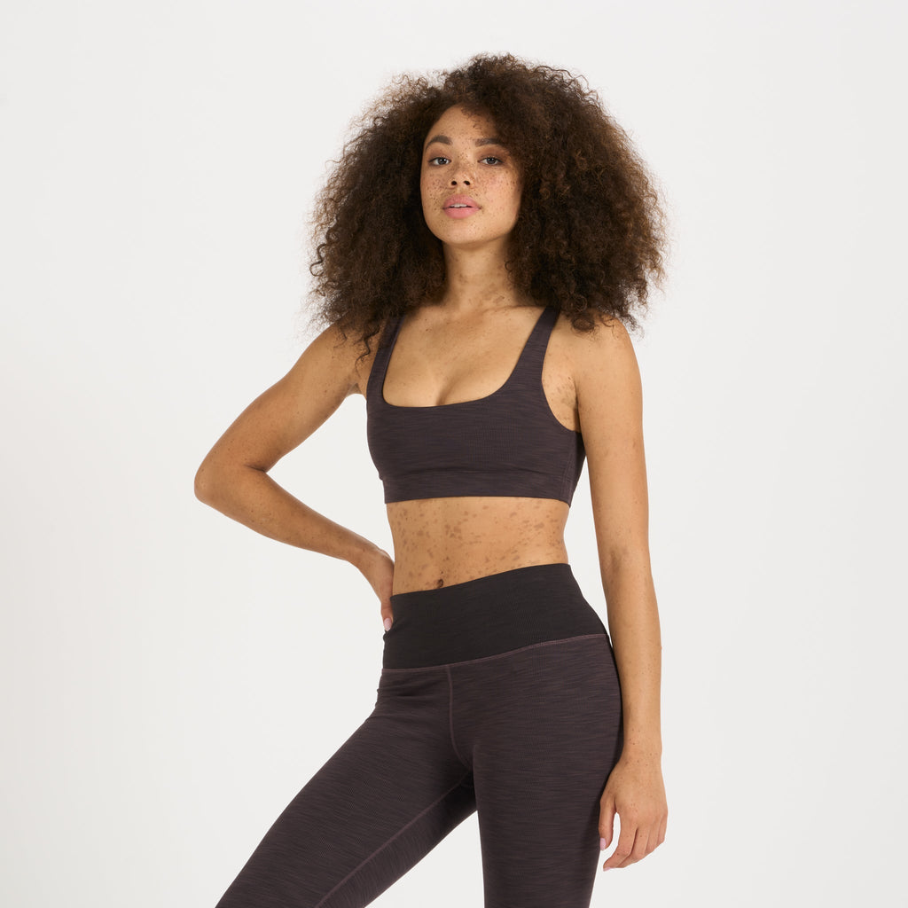 Lux Rib Daily Bra | Quartz Heather