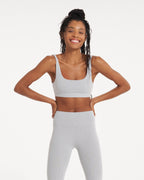 Lux Rib Daily Bra | Pale Grey Heather