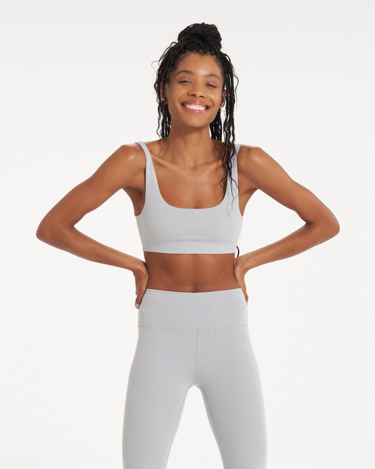 Lux Rib Daily Bra | Pale Grey Heather