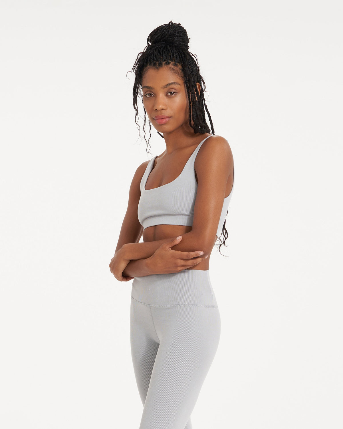 Lux Rib Daily Bra | Pale Grey Heather