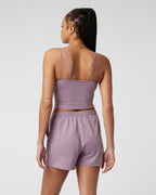 Halo Performance Crop | Lilac Heather