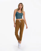 Halo Performance Crop | Stone Heather