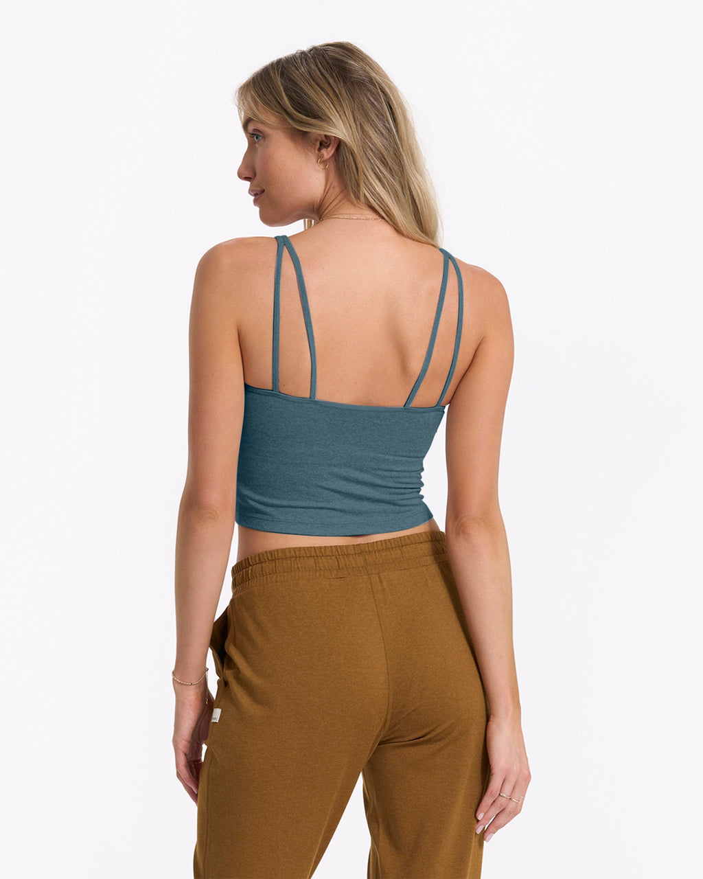 Halo Performance Crop | Stone Heather