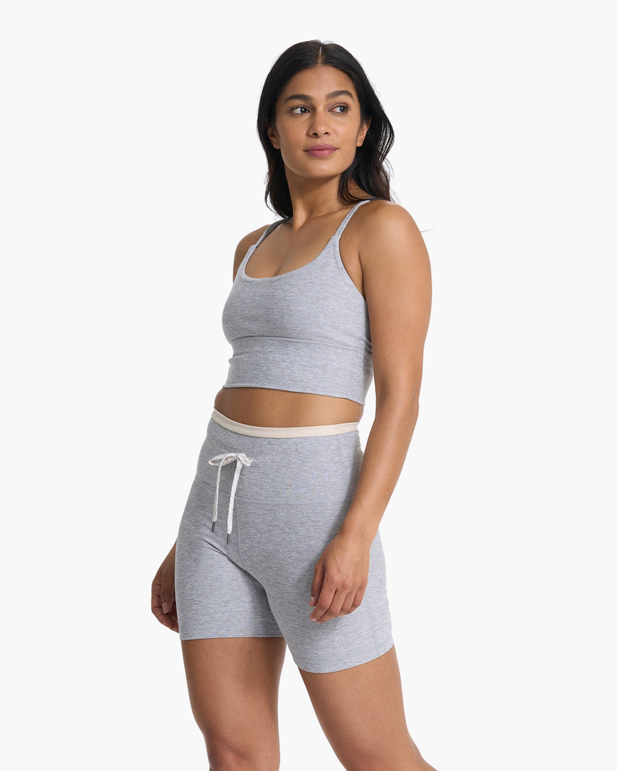 Long Line Elevation Bra | Light Heather Grey
