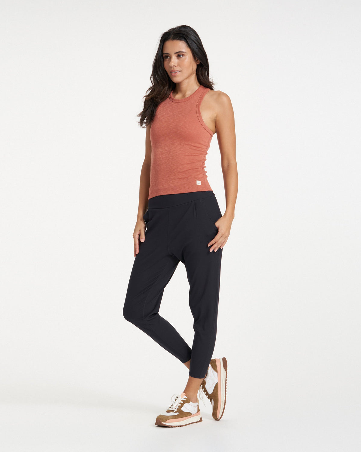 Sunrise High Neck Tank | Cinnamon