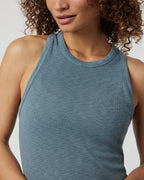 Sunrise High Neck Tank | Smoke Blue
