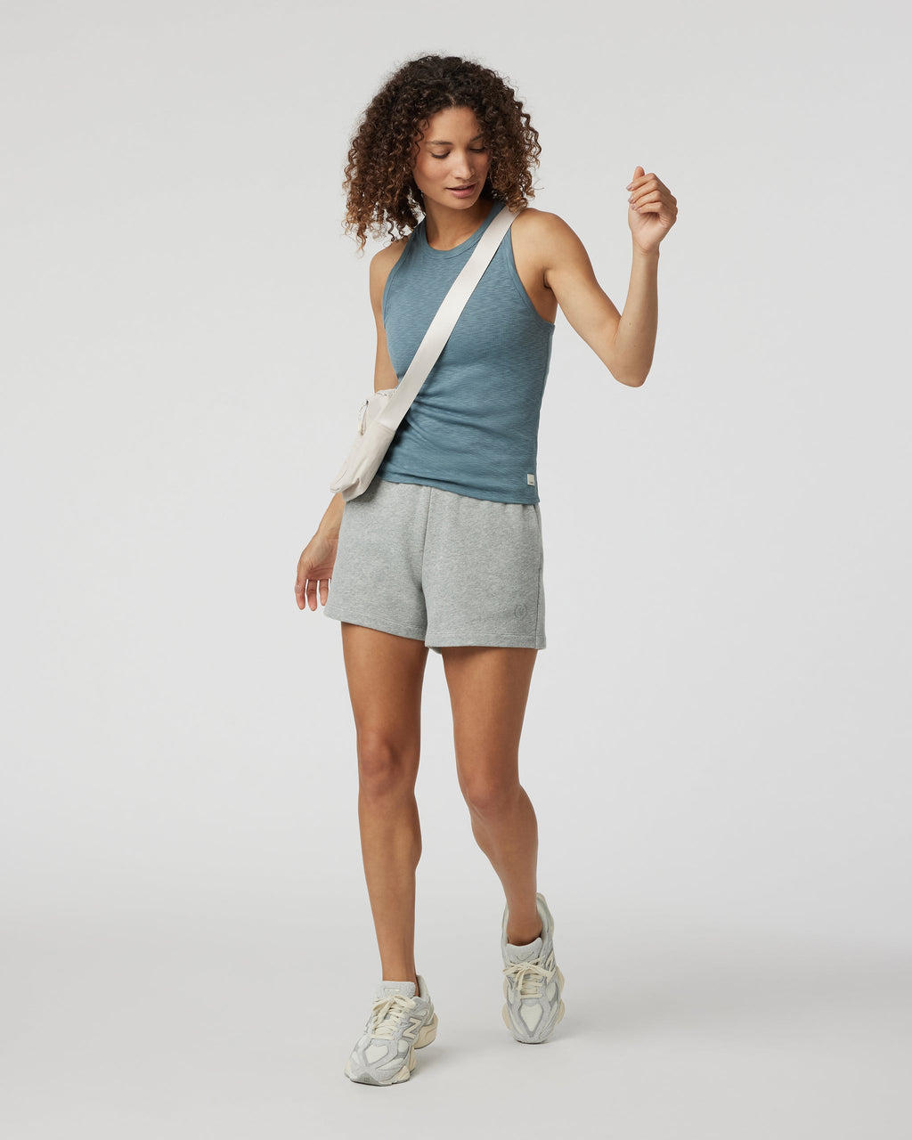 Sunrise High Neck Tank | Smoke Blue