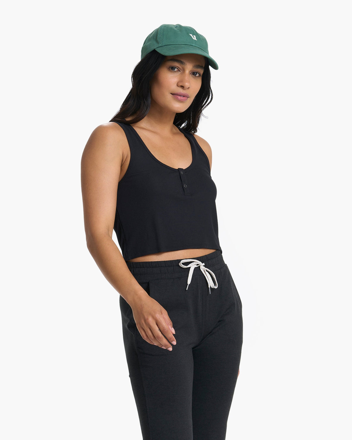 Cove Crop Tank | Black