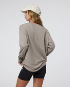 Long-Sleeve Feather Tee | Cobblestone