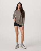 Long-Sleeve Feather Tee | Smokey Taupe