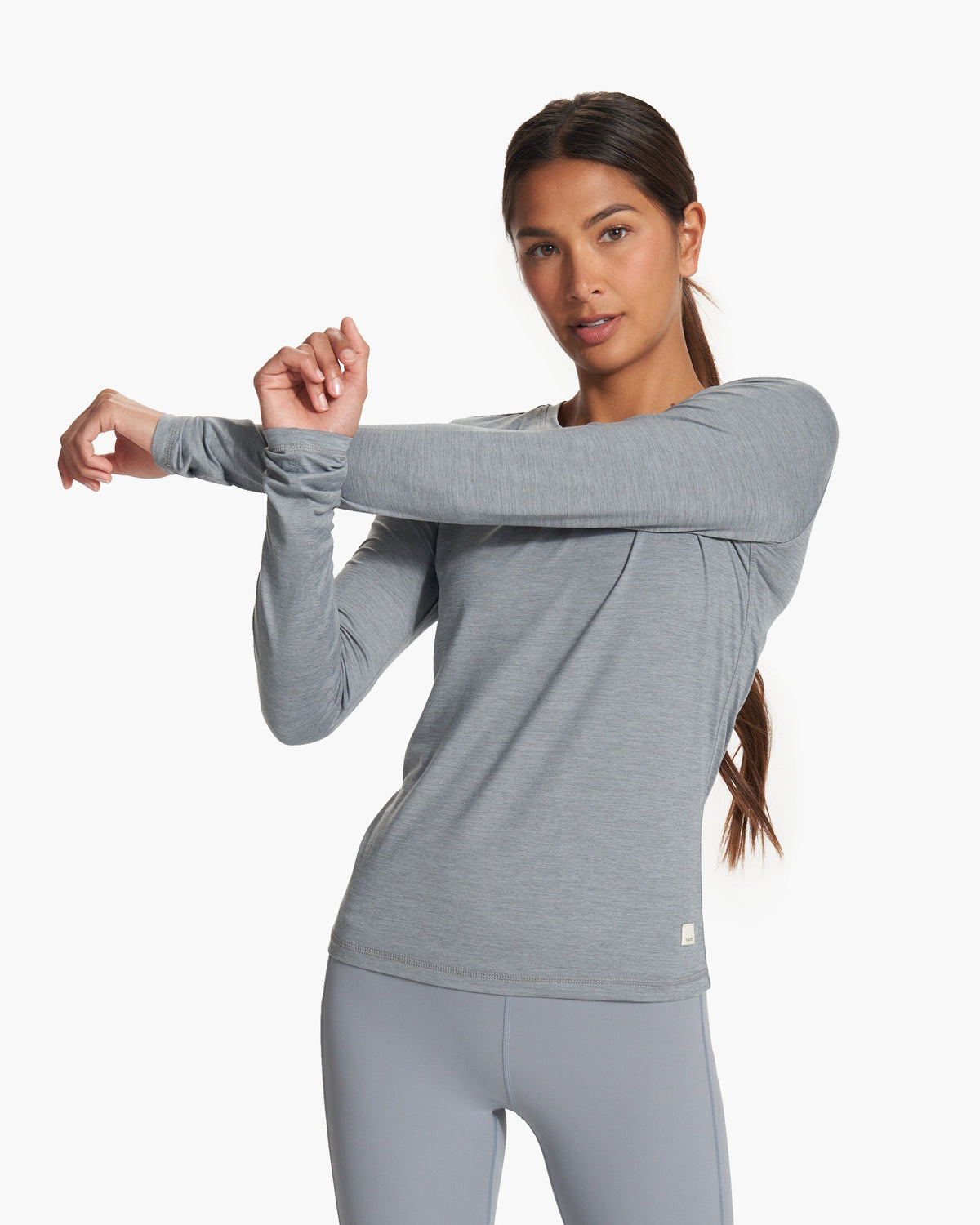 Long Sleeve Lux Crew | Flint Heather