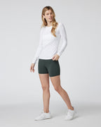 Long Sleeve Lux Crew | White