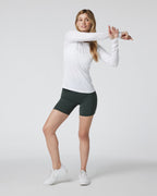 Long Sleeve Lux Crew | White
