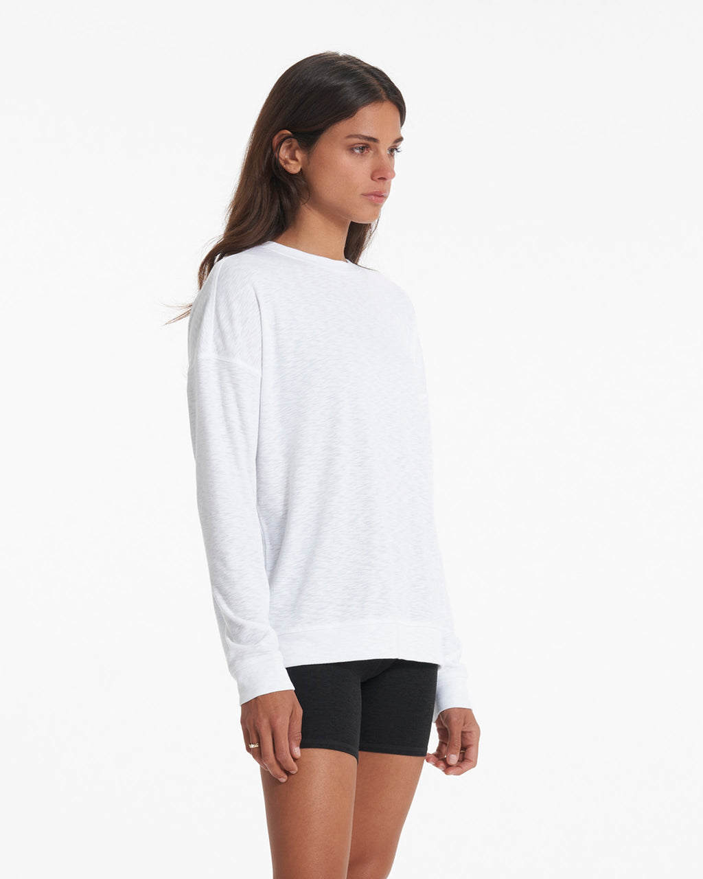 Long-Sleeve Sunrise Crew | White