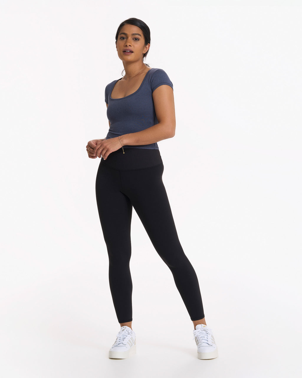 Short Sleeve Halo Crop | Azure Heather