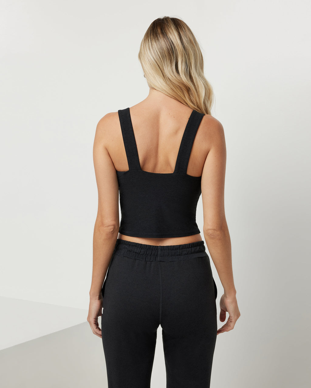 Elevation Square Neck Tank | Black Heather