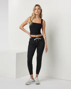 Elevation Square Neck Tank | Black Heather