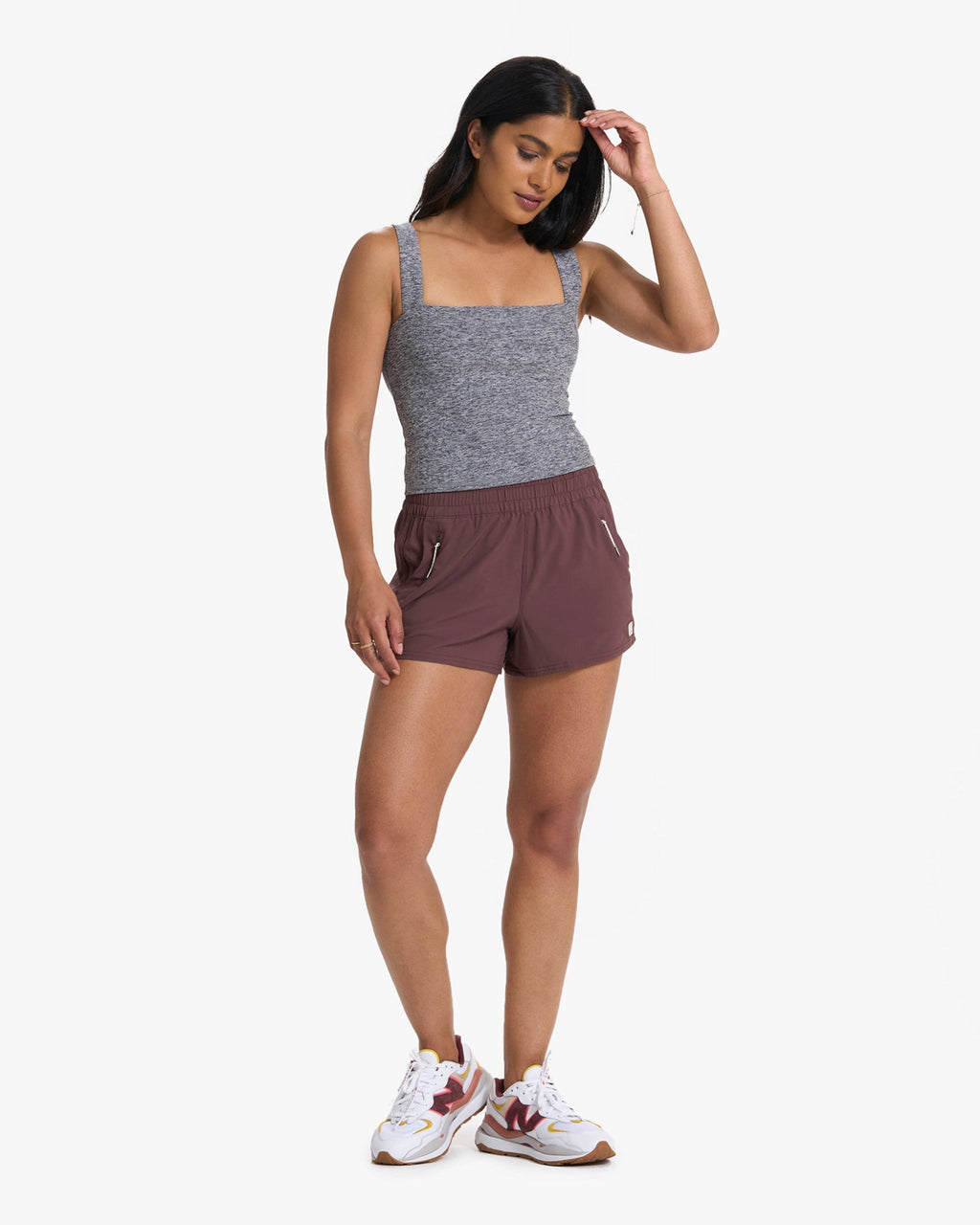 Elevation Square Neck Tank | Heather Grey