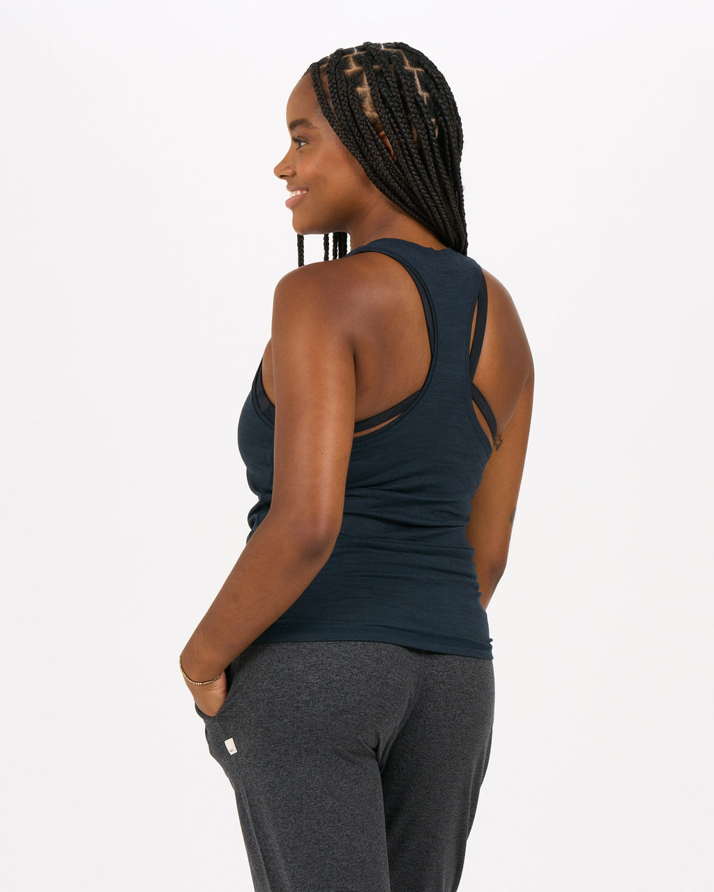 Lux Performance Tank | Ink Heather