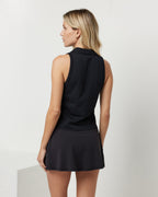Pique Polo Tank | Black