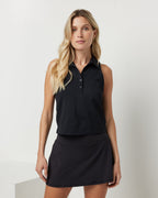 Pique Polo Tank | Black