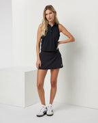 Pique Polo Tank | Black