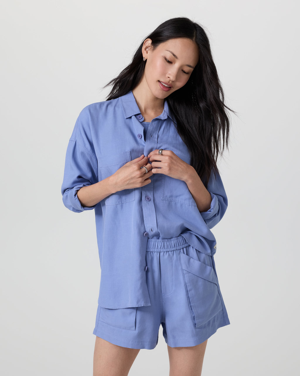 Trestles Twill Button Up | Bluebell