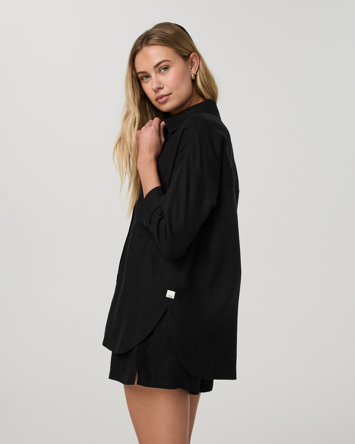 Trestles Twill Button Up | Black