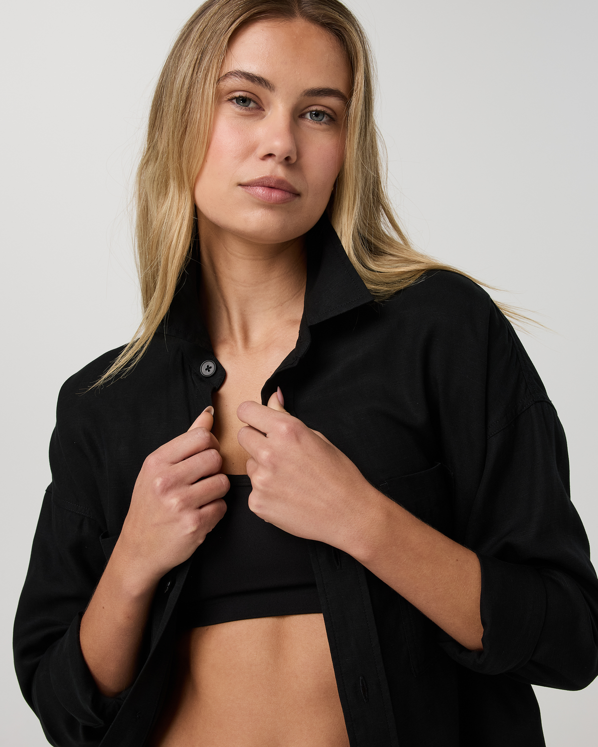 Trestles Twill Button Up | Black