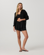 Trestles Twill Button Up | Black