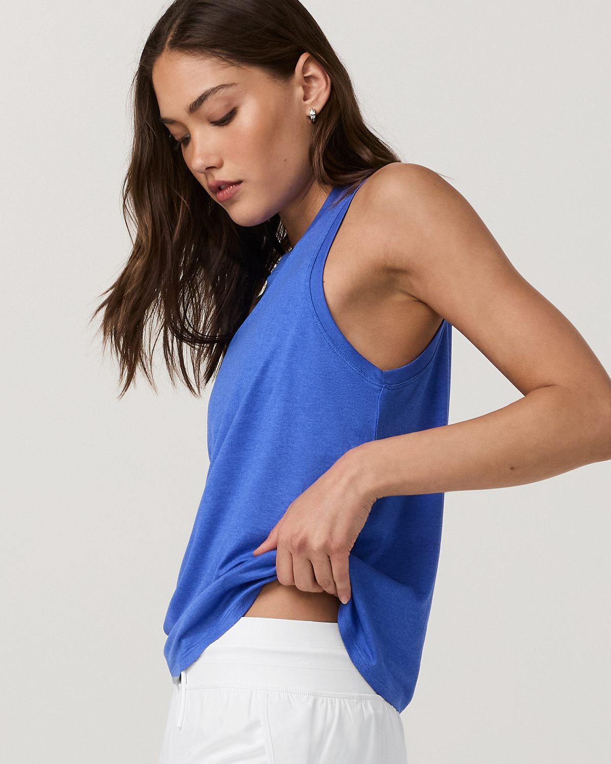 Energy Top Long | Electric Blue Heather