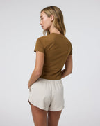 Feather Baby Tee | Rum