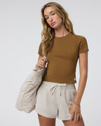 Feather Baby Tee | Rum
