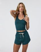 Halo Performance Crop 2.0 | Moss Heather