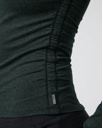 Long Sleeve Halo Ruched Tee | Aspen Heather