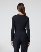 Long Sleeve Pose Cardigan | Black