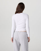 Long Sleeve Pose Cardigan | White
